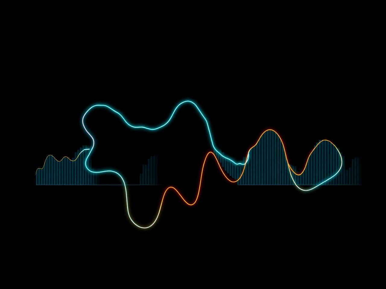 Telemetry trace with circuit outline and lap data curves